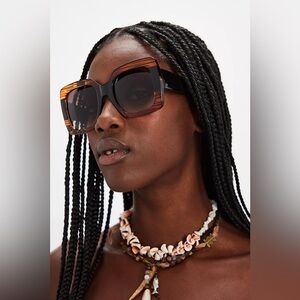 3047. FREE PEOPLE Sugar Oversized Square Sunglasses NWT $25